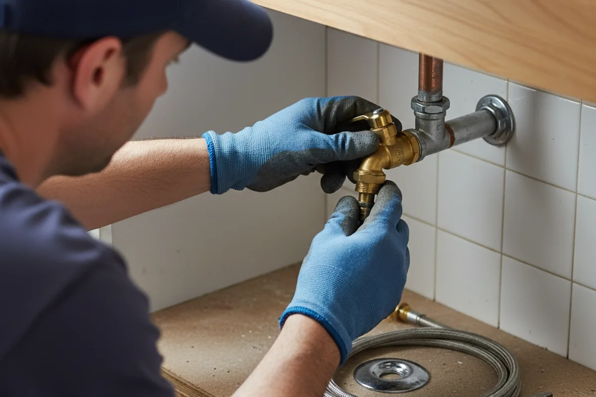 Shutoff valve and fitting work during Emergency Plumbing in Somis